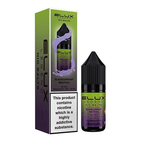 Nic Salts Blackcurrant Menthol / 10mg Elux Legend Nic Salt Eliquid 10ml