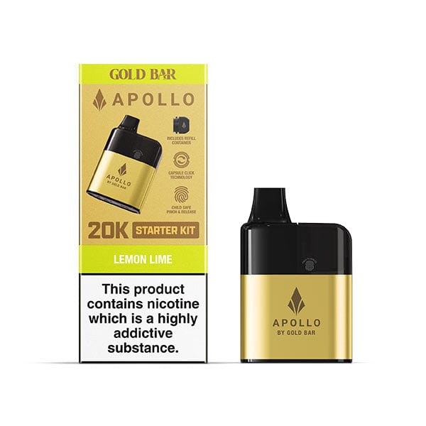 Pre-Filled Vape Devices Lemon Lime Gold Bar Apollo 20K Pre-filled Pod Kit