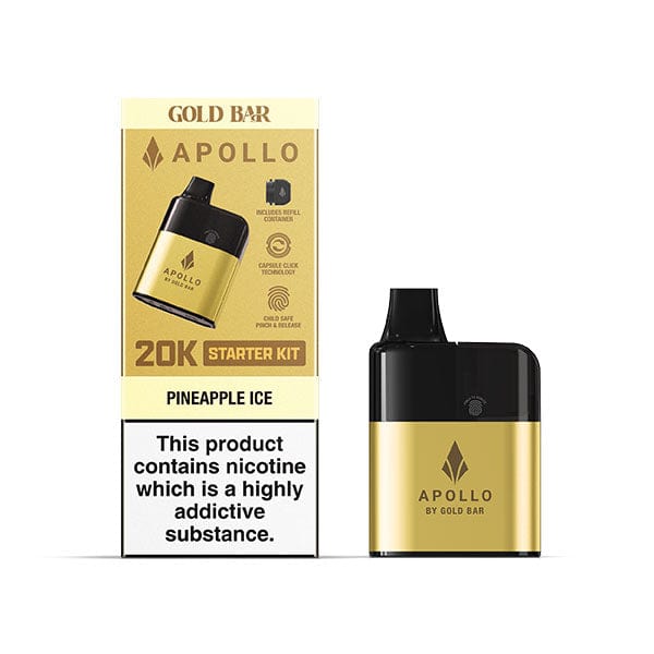 Pre-Filled Vape Devices Pineapple Ice Gold Bar Apollo 20K Pre-filled Pod Kit