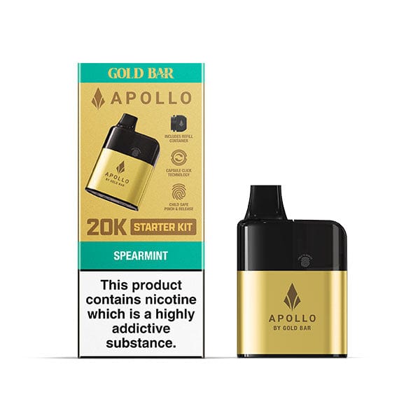 Pre-Filled Vape Devices Spearmint Gold Bar Apollo 20K Pre-filled Pod Kit