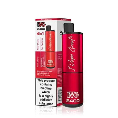 Disposable Vape Sticks Red Edition IVG 2400 4 in 1 Disposable Vape