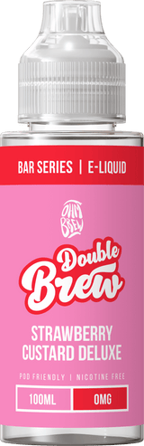 Shortfill Eliquids Strawberry Custard Deluxe Double Brew Bar Series 100ml Shortfills