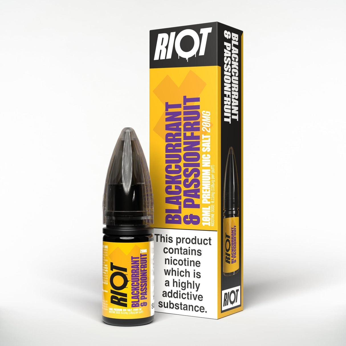 Nic Salts Blackcurrant Passionfruit / 20 mg Riot X Nic Salts