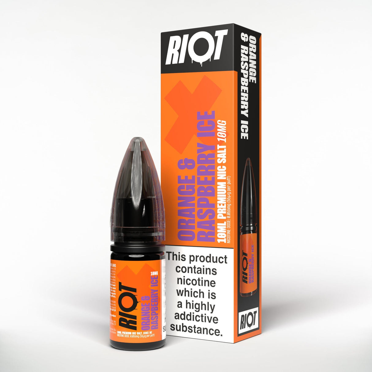 Nic Salts Orange & Raspberry Ice / 10 mg Riot X Nic Salts