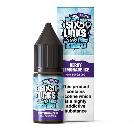 Nic Salts Berry Lemonade Ice / 10mg Six Licks Sub Zero Nic Salt E-Liquids