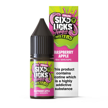 Nic Salts Raspberry Apple / 10mg Six Licks Tongue Twisters Nic Salts