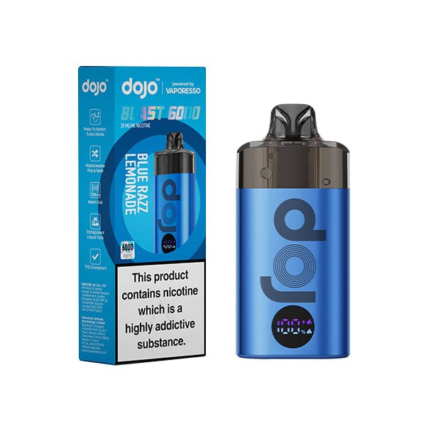 Disposable Vape Sticks Blue Razz Lemonade (Blue) Kit Vaporesso Dojo Blast 6000