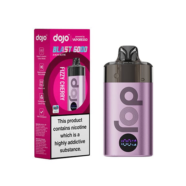 Disposable Vape Sticks Fizzy Cherry (Purple Kit) Vaporesso Dojo Blast 6000