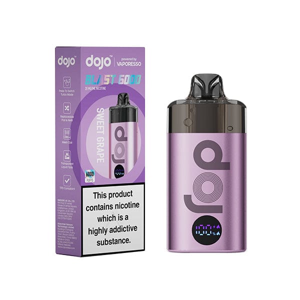 Disposable Vape Sticks Sweet Grape (Purple) Kit Vaporesso Dojo Blast 6000