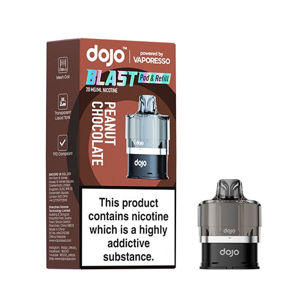 Pre-Filled Vape Devices Peanut Chocolate Vaporesso Dojo Blast 6000 Pod & Refill