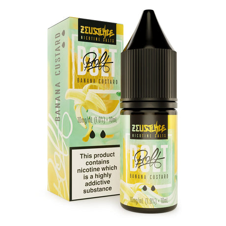 Nic Salts Banana Custard / 10mg Zeus Bolt Nic Salt E-Liquids