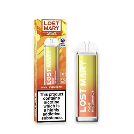 Lost Mary Disposable Vape Sticks Pink Lemonade Lost Mary QM600 Disposable Vape Kit