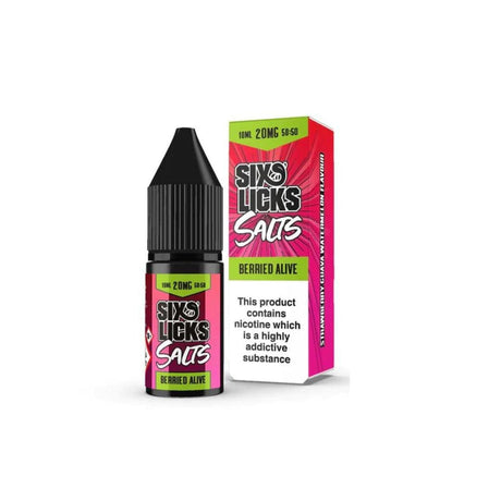 Nic Salts Berried Alive / 20mg Six Licks Nic Salt E-Liquids