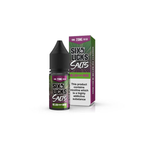 Nic Salts Melon On My Mind / 20mg Six Licks Nic Salt E-Liquids